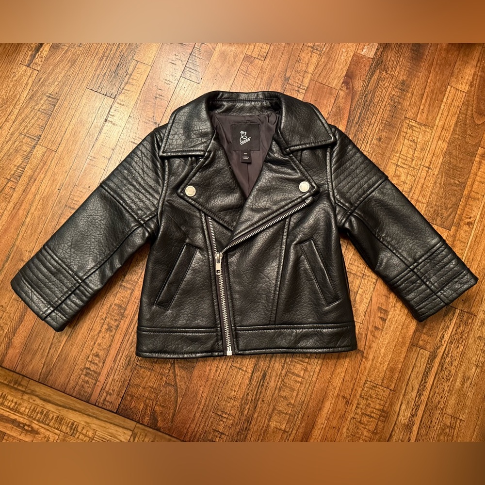 art class Black Faux Leather Jacket